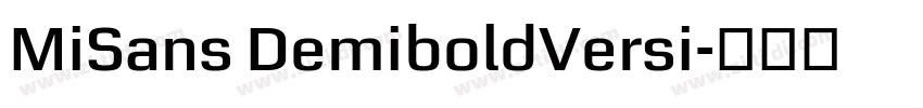 MiSans DemiboldVersi字体转换